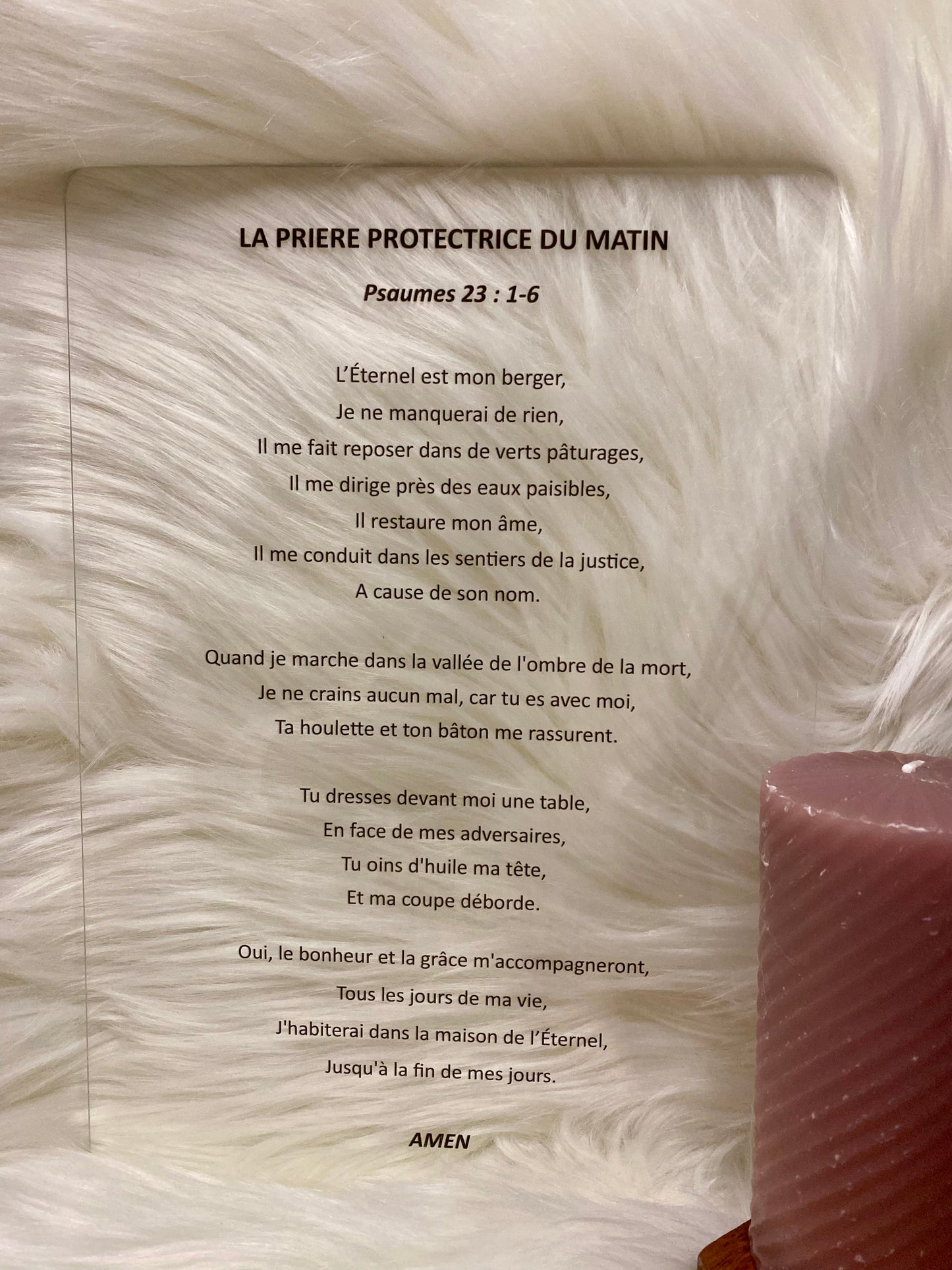 LA PRIERE PROTECTRICE DU MATIN